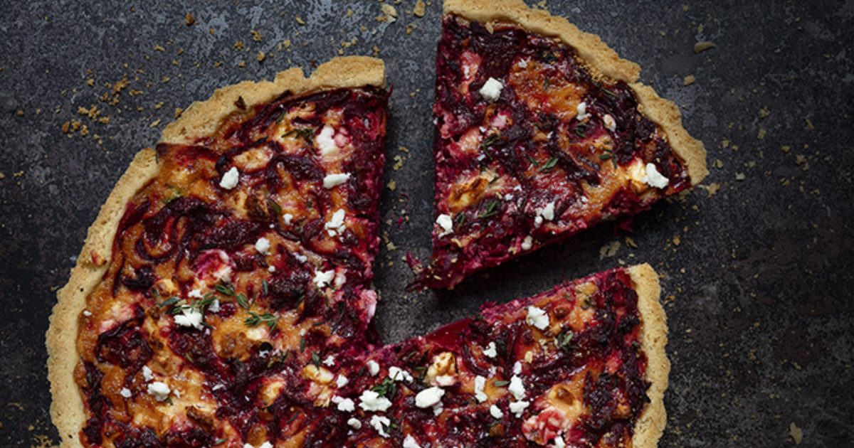 Beetroot and Feta Quiche | Groobarb's Wild Farm