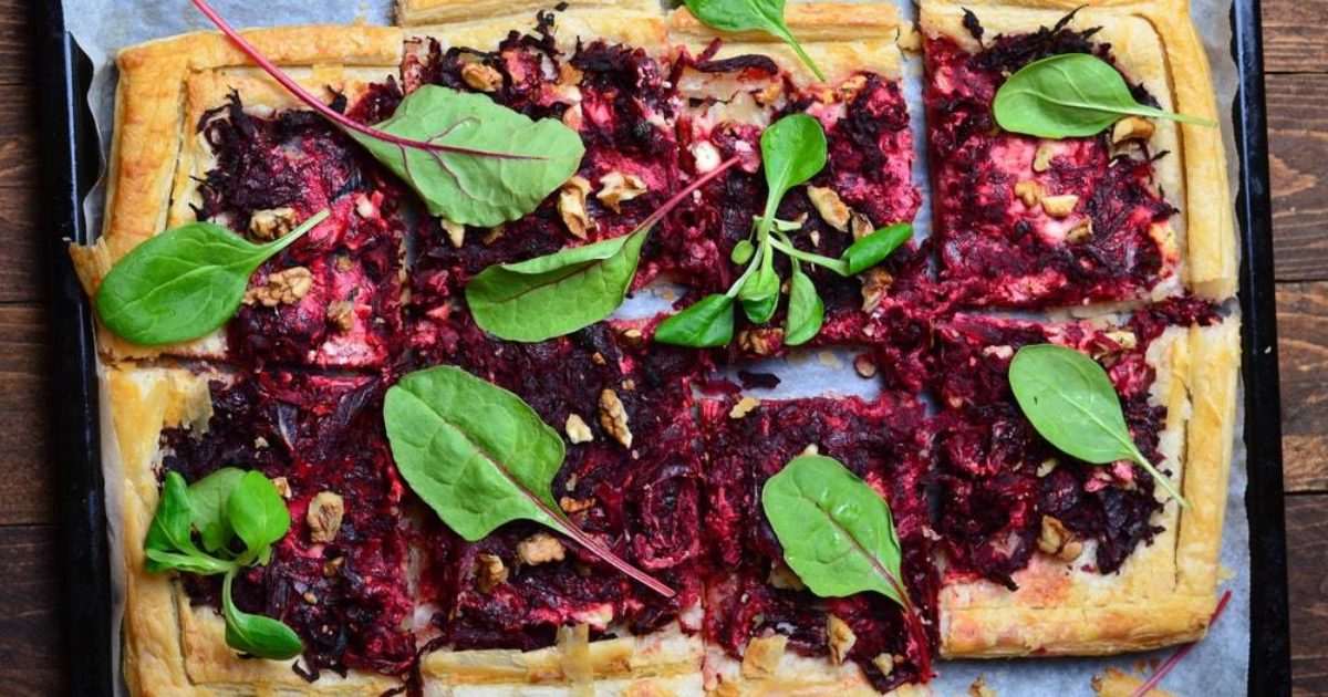 Beetroot Tart with Feta & Thyme | Groobarb's Wild Farm