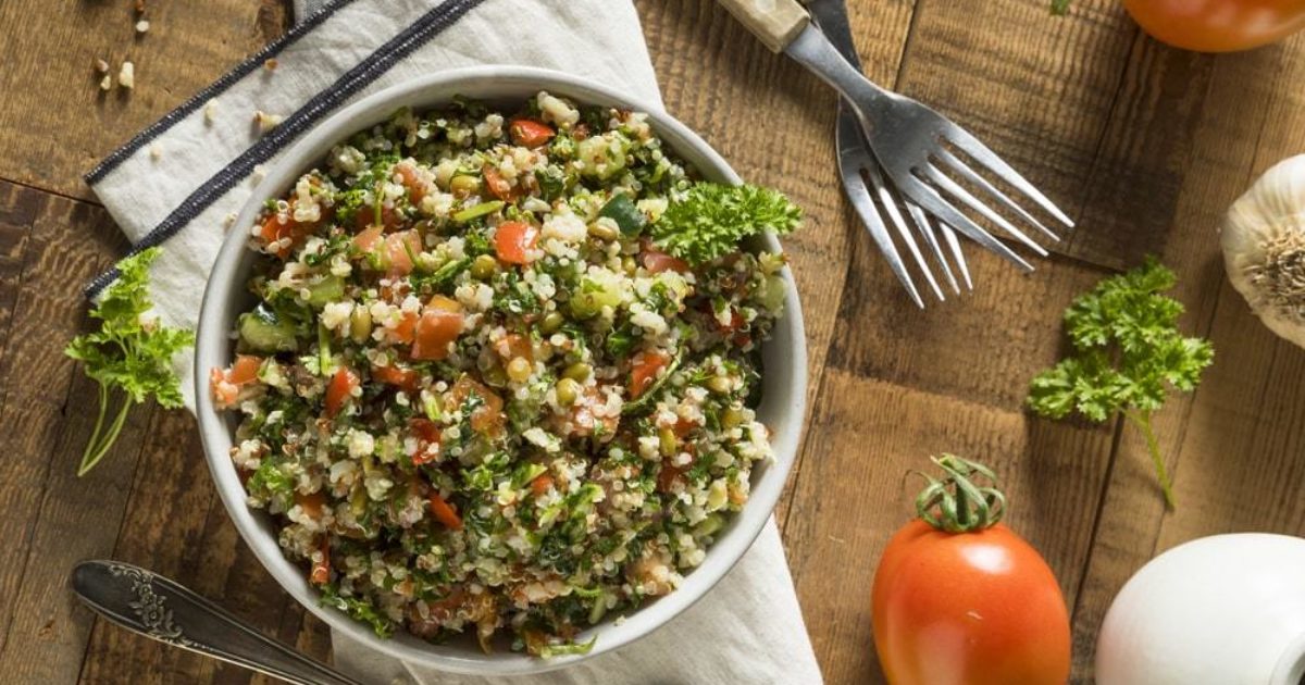 Broccoli Tabbouleh with Halloumi | Groobarb's Wild Farm