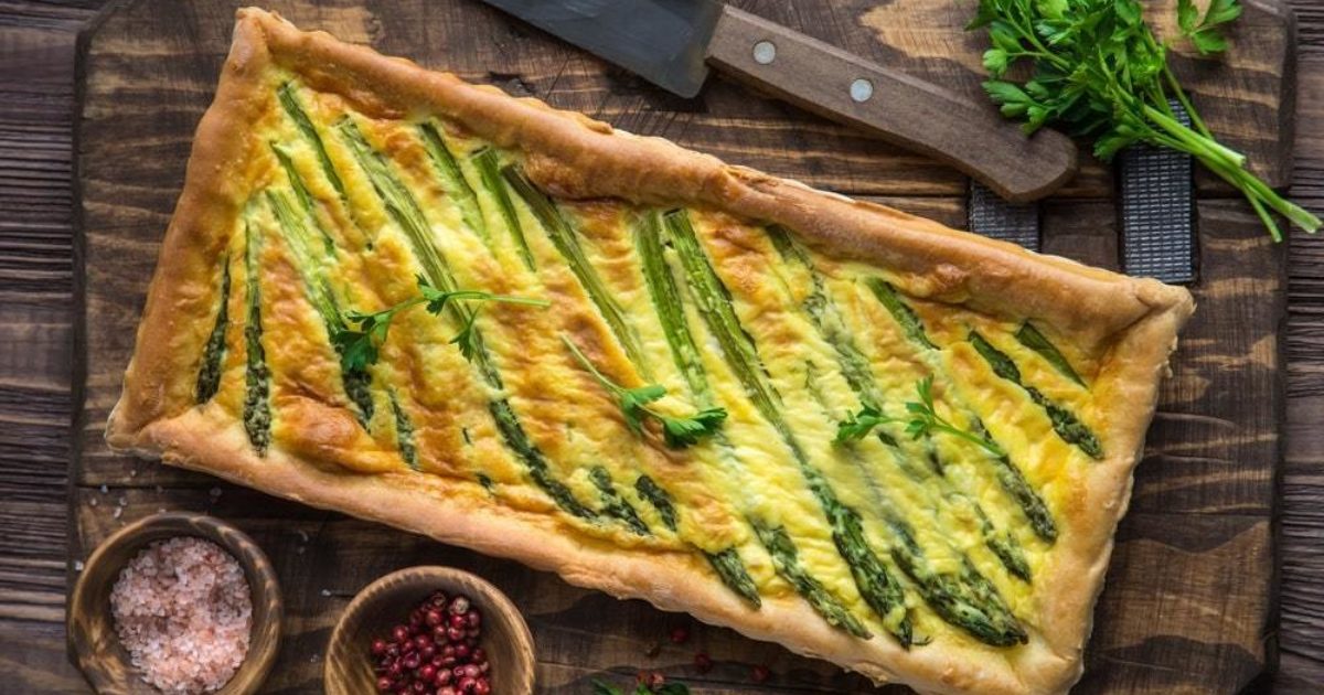 Asparagus and Spring Onion Tart | Groobarb's Wild Farm