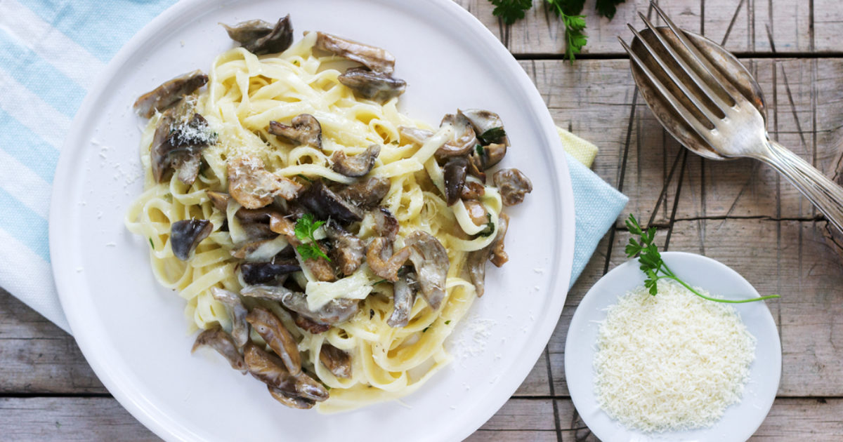 Creamy Mushroom Pasta | Groobarb's Wild Farm