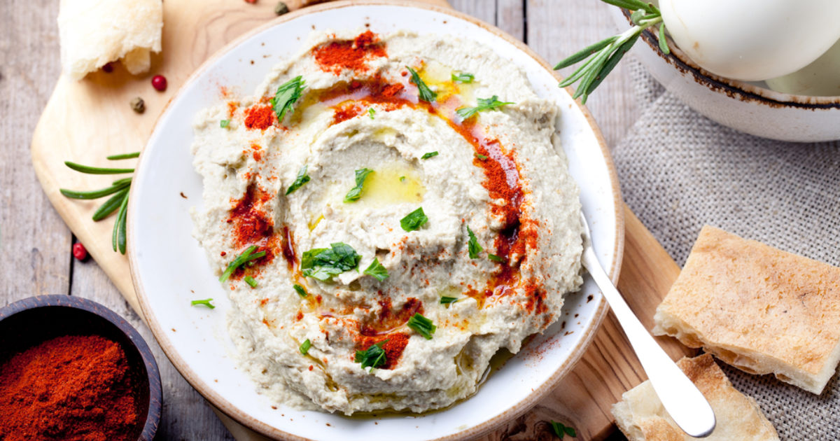 Herby Aubergine Dip | Groobarb's Wild Farm