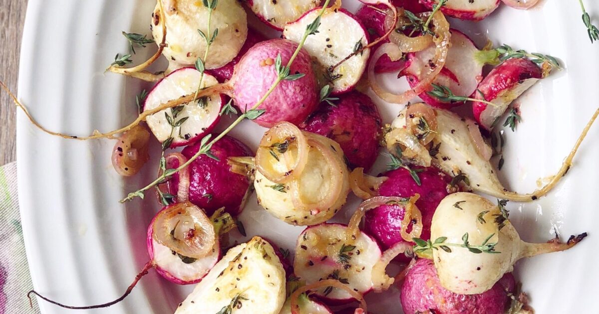 Miso Roasted Raddishes | Groobarb's Wild Farm