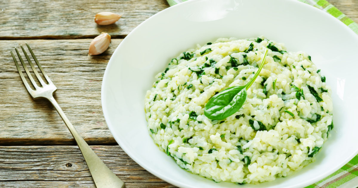 Leek, Pea, and Spinach Risotto | Groobarb's Wild Farm