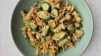 Courgette Sicilian Sausage and Chilli Gigli jpg copy
