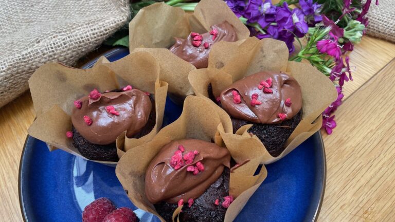 Chocolate Raspberry Bundt Buns x 4