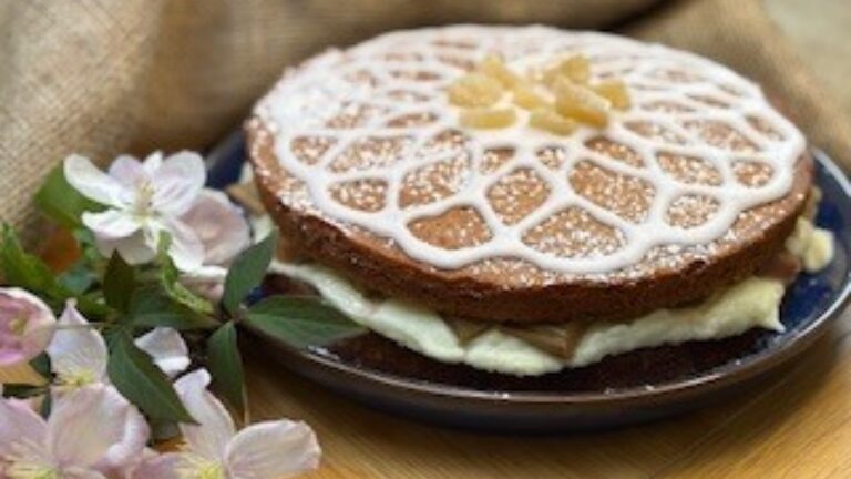 Rhubarb and Ginger Cake